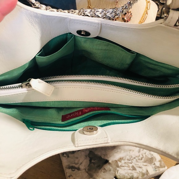 Isabella Fiore Black and White Floral Shoulder Bag - Picture 7 of 15